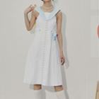 Sleeveless Hook Midi A-line Dress