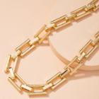 Chunky Chain Alloy Necklace Gold - One Size