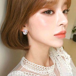 Starfish Faux-pearl Stud Earring