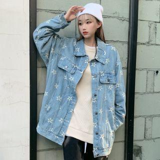 Star Embroidery Denim Jacket