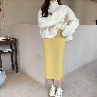 Mock-turtleneck Top / Sweater / Knit Skirt