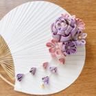 Fringed Flower Hair Clip Light Purple - One Size