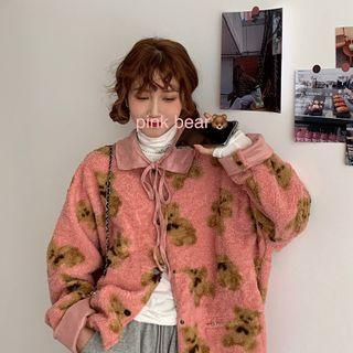 Printed Bear Woolen Jacket