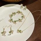 Flower Alloy Dangle Earring / Bracelet / Necklace