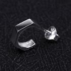 Geometric Hoop 925 Sterling Silver Single Earring