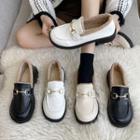 Metal-accent Fleece-lined Loafers