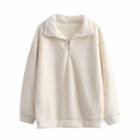 Fleece Half-zip Sweatshirt White - S