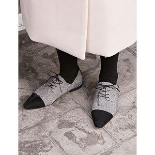 Toe-cap Herringbone Loafers