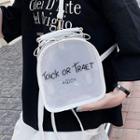 Lettering Transparent Convertible Backpack