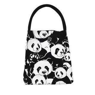 Panda Print Canvas Crossbody Bag Black & White - One Size