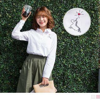 Unicorn Embroidered Blouse