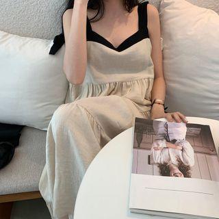 Sleeveless Midi Overall Dress