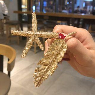Starfish / Leaf Alloy Hair Clip