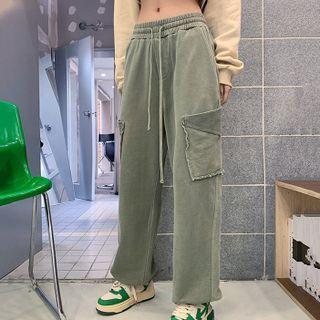 Patchwork Drawstring Sweatpants