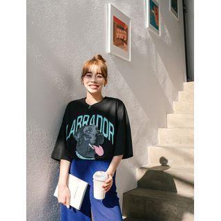 Dog-printed Boxy T-shirt