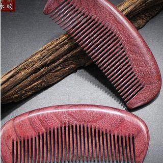 Wooden Hair Comb Light Red - One Size