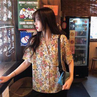 Floral Short-sleeve Shirt Floral - One Size