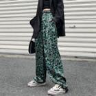 Leopard Print High Waist Wide-leg Pants