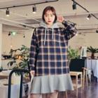 Hooded Check Pullover Dress