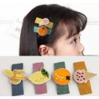 Embroidered Fruit Hair Clip