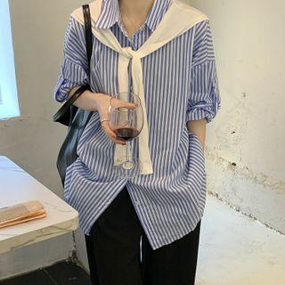 Set: Cape + Striped Shirt