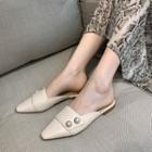 Pearl-accent Pointed Mules