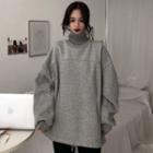 Turtleneck Boxy Sweatshirt