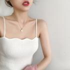 Knit Frill Trim Camisole Top