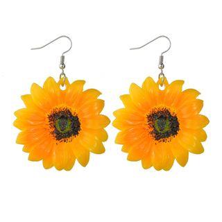 Resin Daisy Dangle Earring 1 Pair - As Shown In Figure - One Size