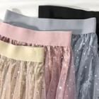 Sequined Asymmetric Midi Skirt