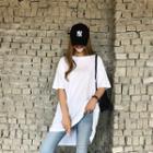 Dip-back Plain T-shirt