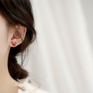 925 Sterling Silver Glaze Crab Earring