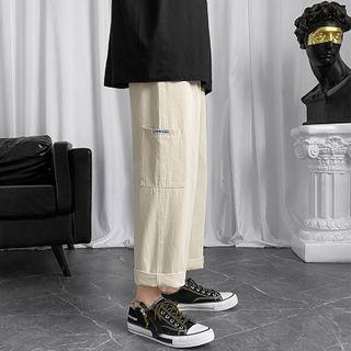 High-waist Cargo Straight Cut Pants
