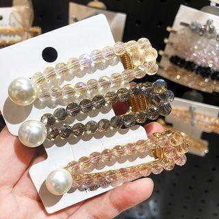 Faux Pearl Faux Crystal Hair Clip