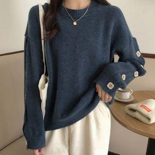 Button Sleeve Sweater