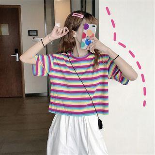 Elbow-sleeve Cropped T-shirt (various Designs)