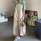 Wide Leg Jumper Jeans / Elbow-sleeve Lettering T-shirt