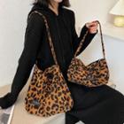Faux Leopard Print One-shoulder Handbag