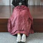 Plain Layered Maxi A-line Skirt