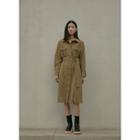 Flap-pocket Corduroy Shirtdress