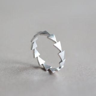 925 Sterling Silver Arrow Ring As Shown In Figure - One Size