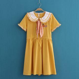 Sailor-collar Ruffle Dress