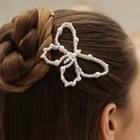 Faux Pearl Butterfly Hair Clip As Shown In Figure - One Size