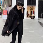 Cape Jacket / Long-sleeve Turtle-neck Top
