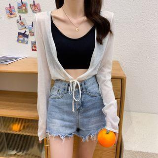 Drawstring Light Cardigan