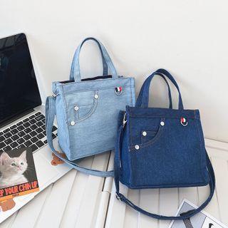 Denim Square Tote Bag