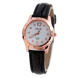 Rhinestone Accent Strap Watch