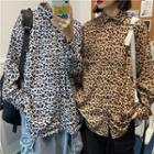 Couple Matching Leopard Print Button-up Shirt