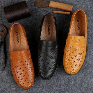 Genuine Leather Driving Loafers