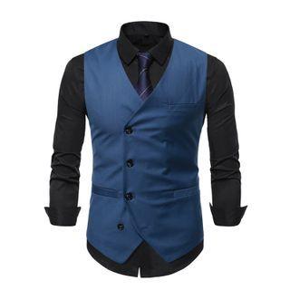 Plain Slim Fit Vest